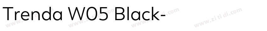 Trenda W05 Black字体转换